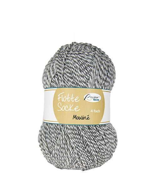 Flotte Socke - Grijs/zwart sokkenwol