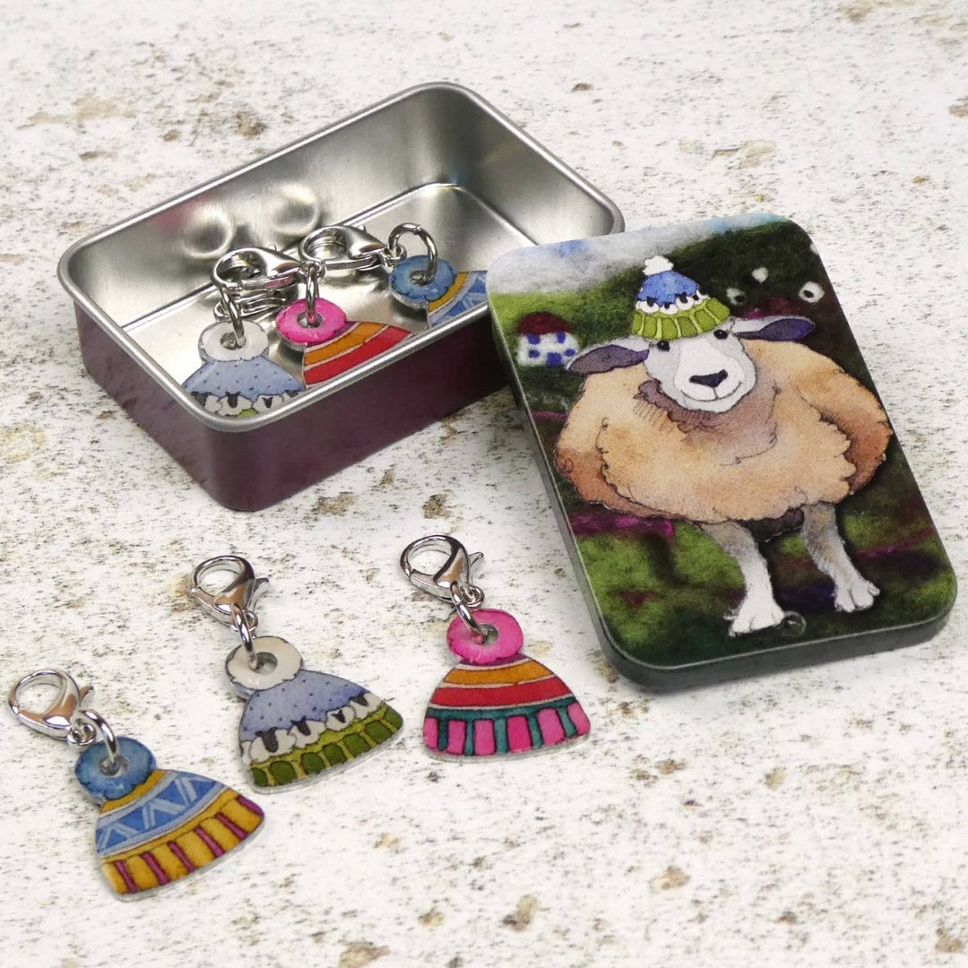 Emma Ball Ltd Emma Ball Muts Stekenmarkeerders (set van 6) – Aluminium, 2 cm – Breien & Haken