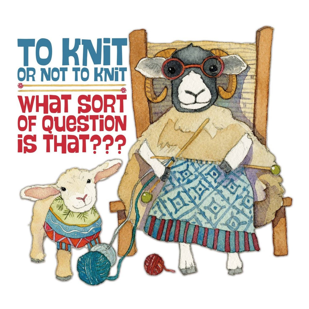 Emma Ball Ltd Knit Or Not To Knit - Cotton Canvas Bag